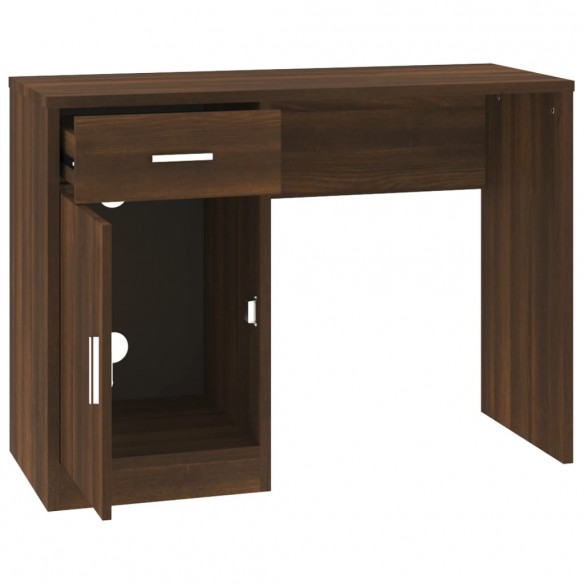 Bureau avec tiroir et armoire Chêne marron 100x40x73 cm
