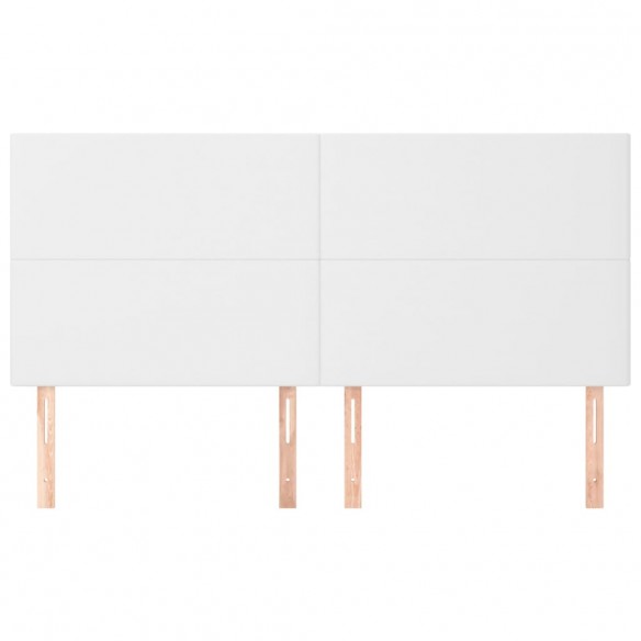 Têtes de lit 4 pcs Blanc 100x5x78/88 cm Similicuir