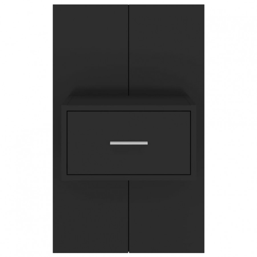 Tables de chevet murales 2 pcs Noir