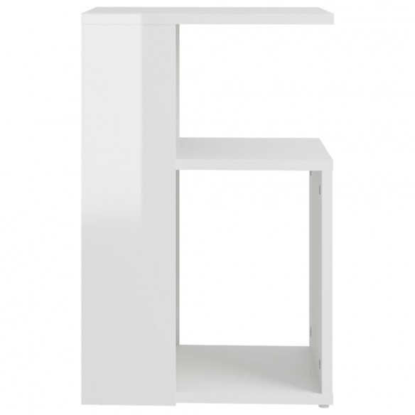 Table d'appoint Blanc brillant 36x30x56 cm Aggloméré