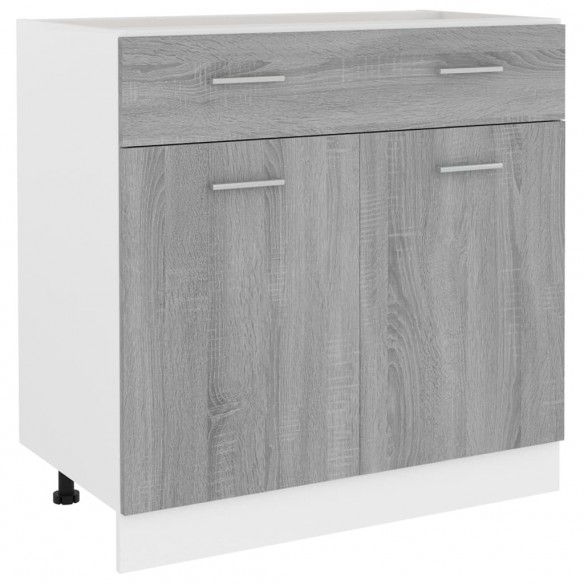 Armoire de plancher à tiroir Sonoma gris 80x46x81,5 cm