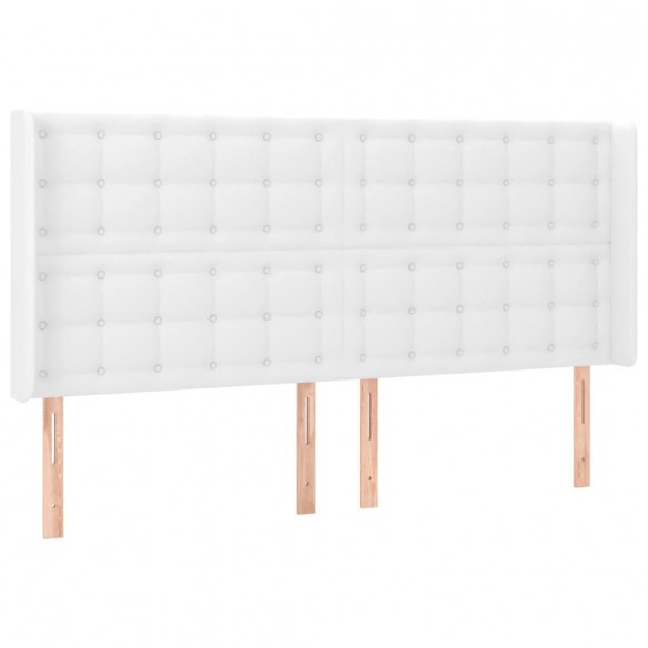 Sommier à lattes de lit matelas LED Blanc 200x200 cm Similicuir