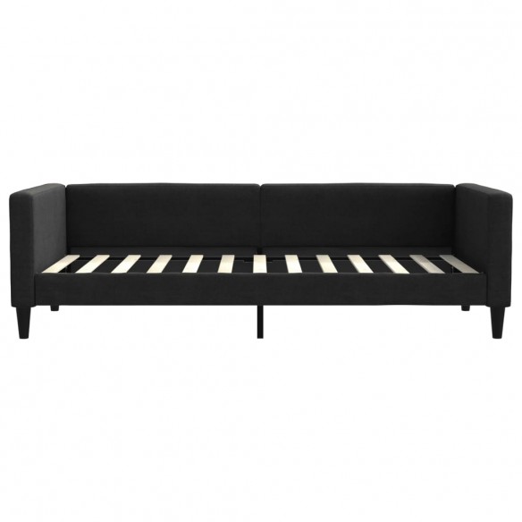 Lit de repos noir 90x200 cm tissu