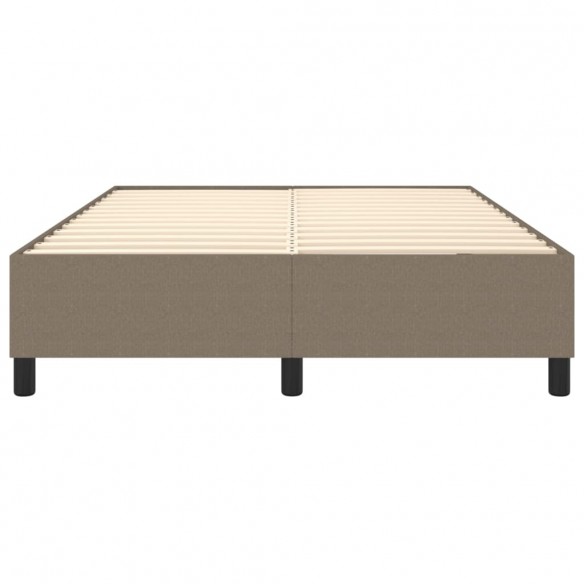 Cadre de lit Taupe 140x190 cm Tissu