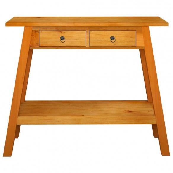 Table console avec tiroirs 90x30x75 cm bois d'acajou massif