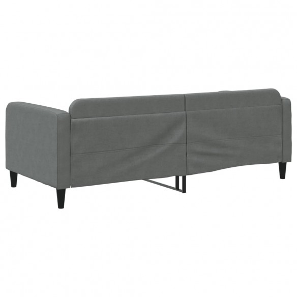 Lit de repos gris foncé 90x190 cm tissu