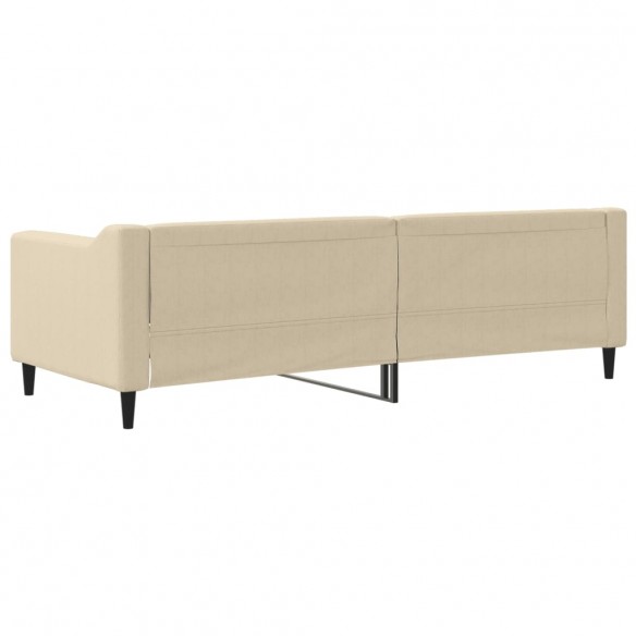 Lit de repos crème 80x200 cm tissu