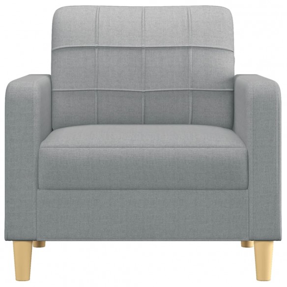 Fauteuil Gris clair 60 cm Tissu