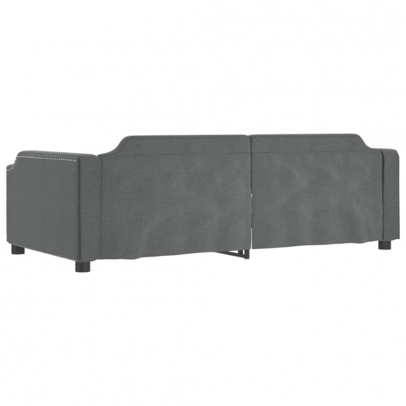 Lit de repos gris foncé 100x200 cm tissu