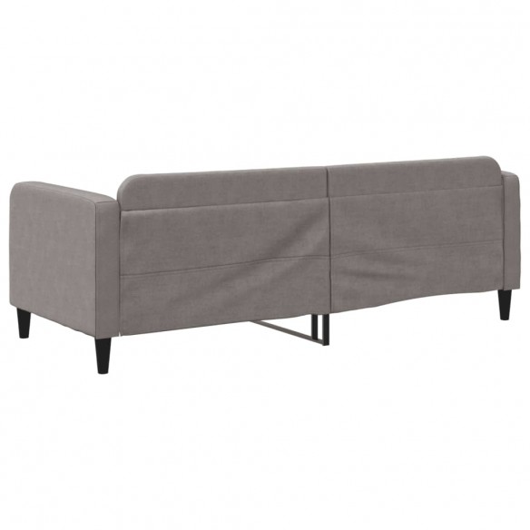 Lit de repos taupe 80x200 cm tissu