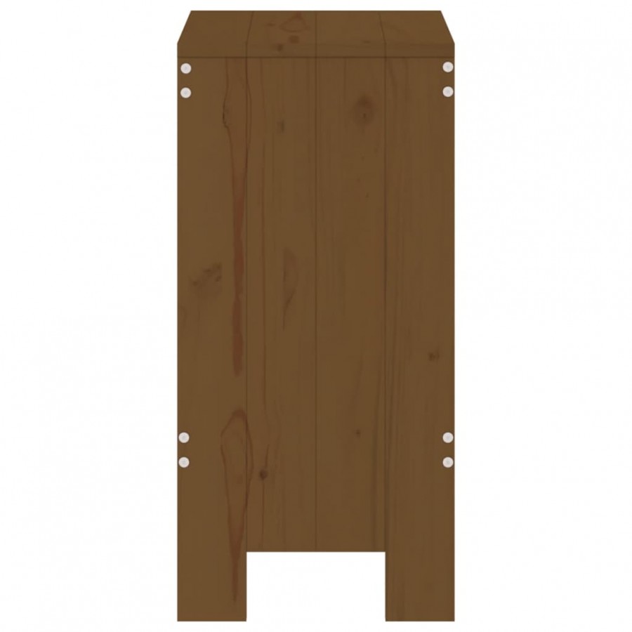 Tabourets 2 pcs marron miel 40x36x75 cm bois massif de pin