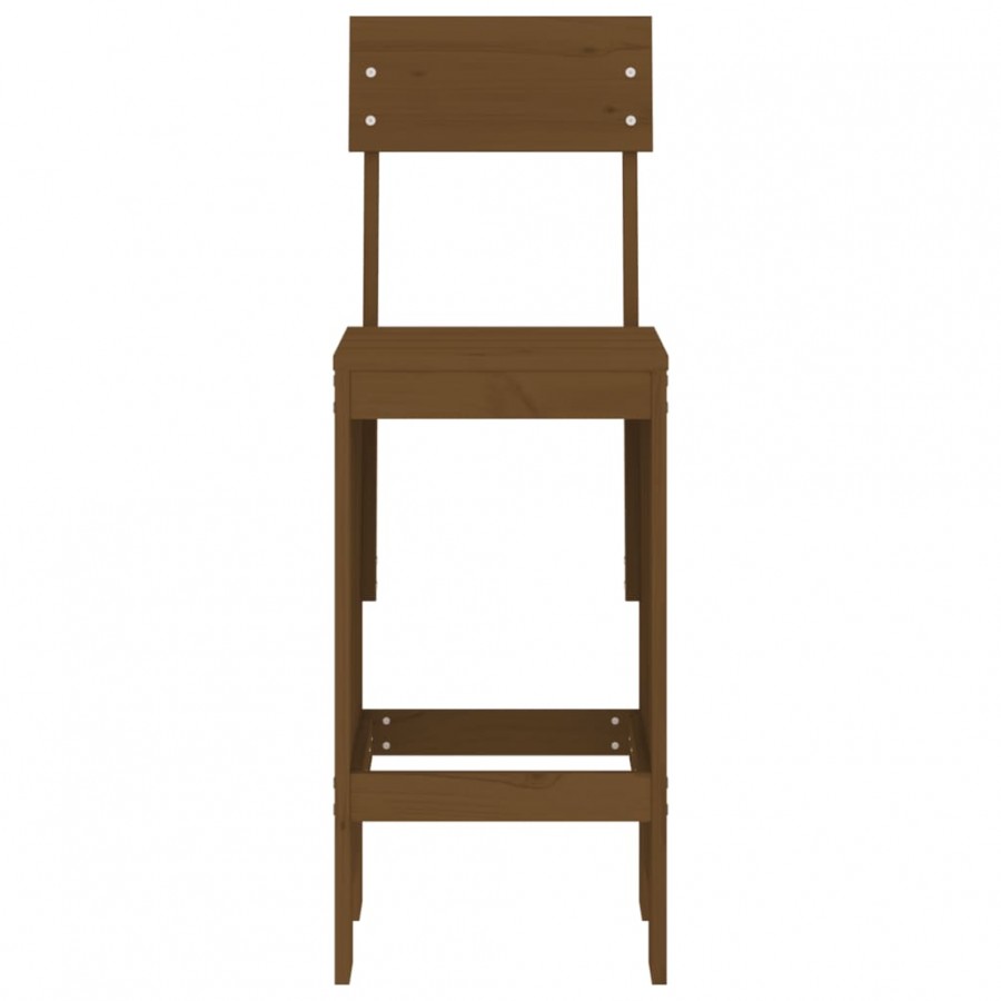 Tabourets 2 pcs marron miel 40x48,5x115,5 cm bois massif de pin