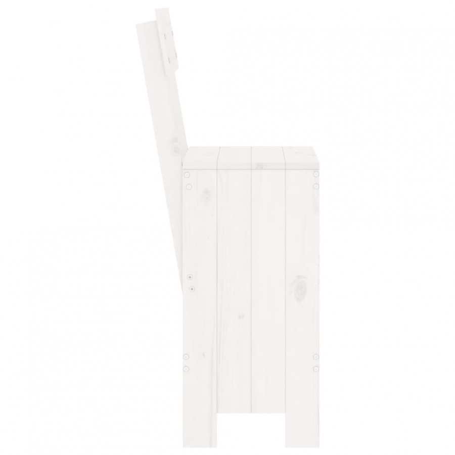 Tabourets de bar 2 pcs blanc 40x48,5x115,5cm bois massif de pin