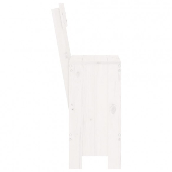 Tabourets de bar 2 pcs blanc 40x48,5x115,5cm bois massif de pin