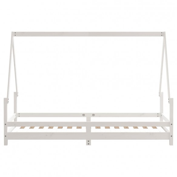 Cadre de lit pour enfants blanc 80x200 cm bois de pin massif