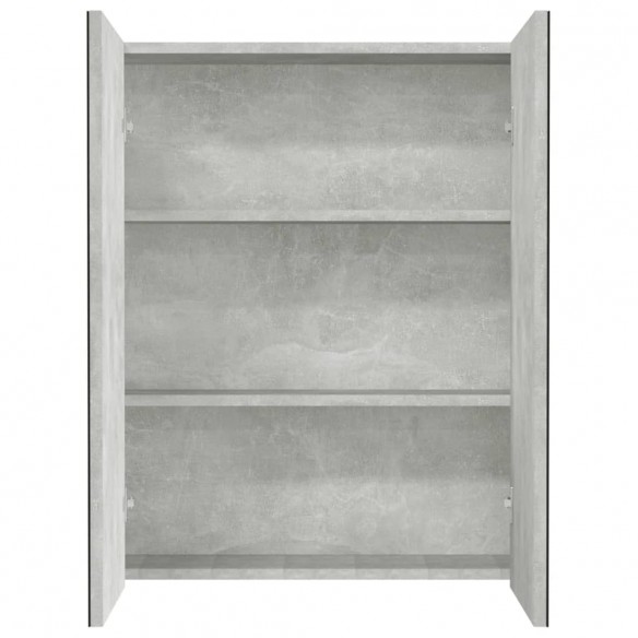 Armoire à miroir de salle de bain 60x15x75 cm MDF Gris béton