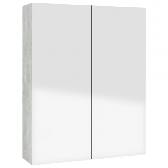 Armoire à miroir de salle de bain 60x15x75 cm MDF Gris béton