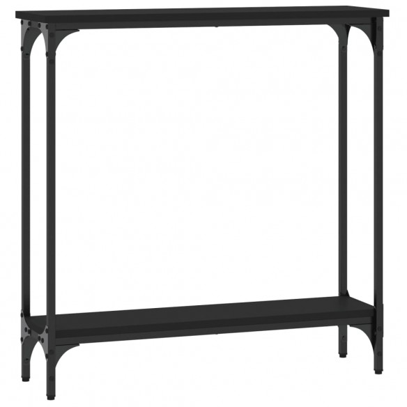 Table console noir 75x22,5x75 cm bois d'ingénierie