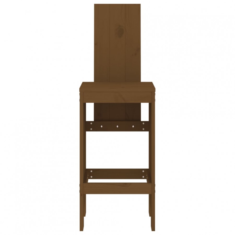 Tabourets 2 pcs marron miel 40x42x120 cm bois massif de pin