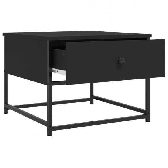 Table basse noir 51x51x40 cm bois d'ingénierie
