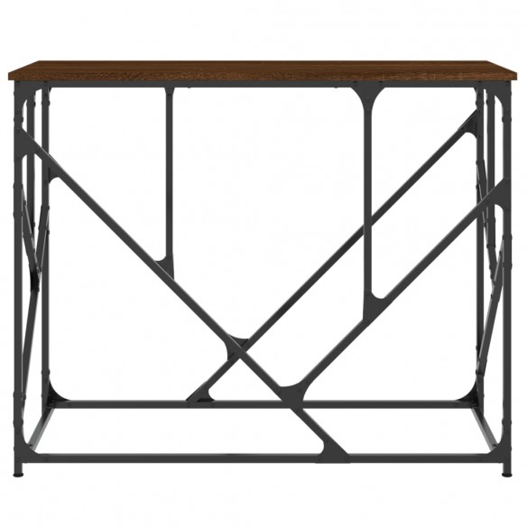 Table console chêne marron 100x40x80 cm bois d'ingénierie