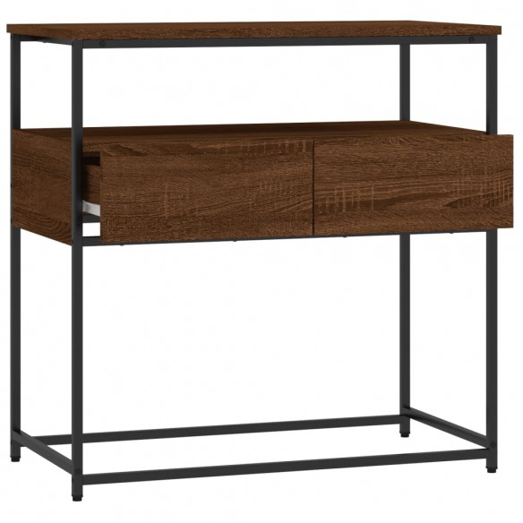 Table console chêne marron 75x40x75 cm bois d'ingénierie
