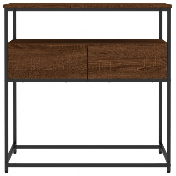 Table console chêne marron 75x40x75 cm bois d'ingénierie