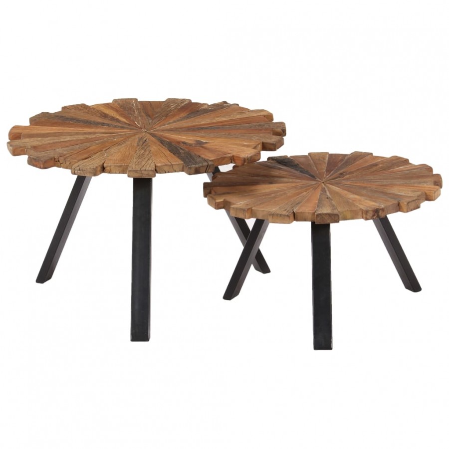 Tables basses 2 pcs Bois de récupération massif