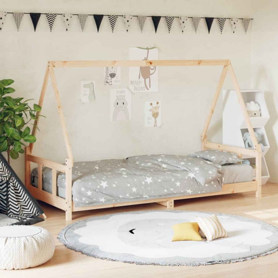 Cadre de lit pour enfant 90x190 cm Bois de pin massif