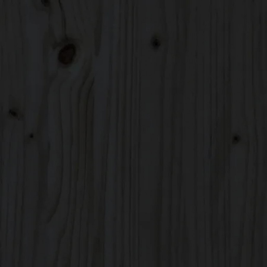 Lit pour enfants noir 90x200 cm bois de pin massif Lit pour enfants noir 90x200 cm bois de pin massif