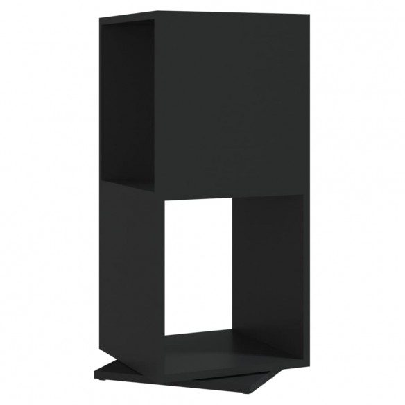 Armoire rotative Noir 34,5x34,5x75,5 cm Aggloméré