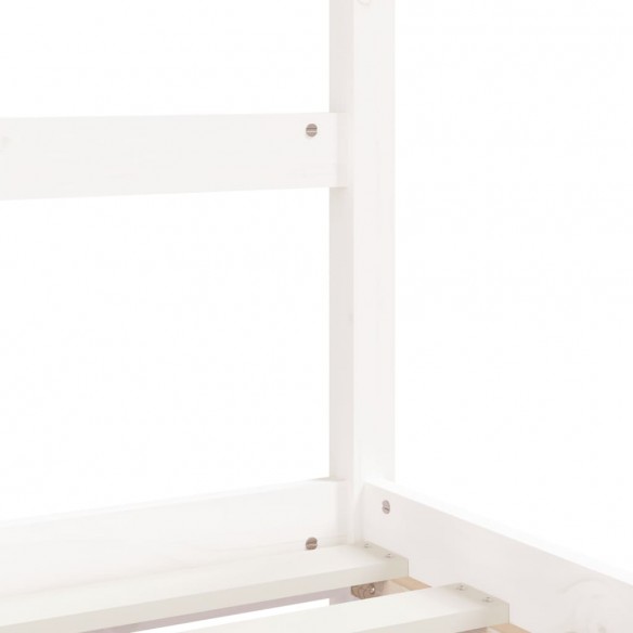 Cadre de lit pour enfant tiroirs blanc 80x160cm bois pin massif