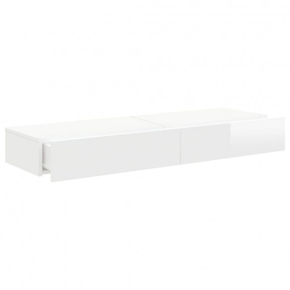 Meubles TV avec lumières LED 2 pcs blanc brillant 60x35x15,5 cm