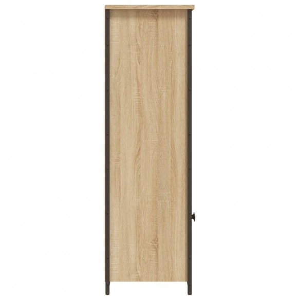 Buffet haut chêne sonoma 62x32x103,5 cm bois d'ingénierie