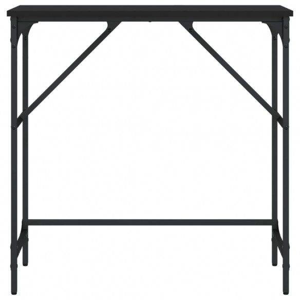 Table console noir 75x32x75 cm bois d'ingénierie