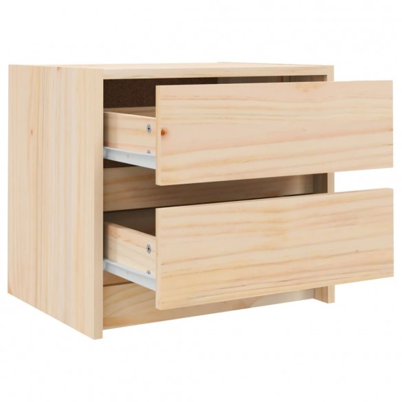 Tables de chevet 2 pcs 40x31x35,5 cm bois de pin massif