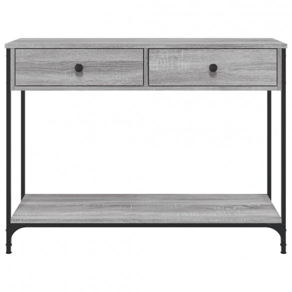Table console sonoma gris 100x34,5x75 cm bois d'ingénierie