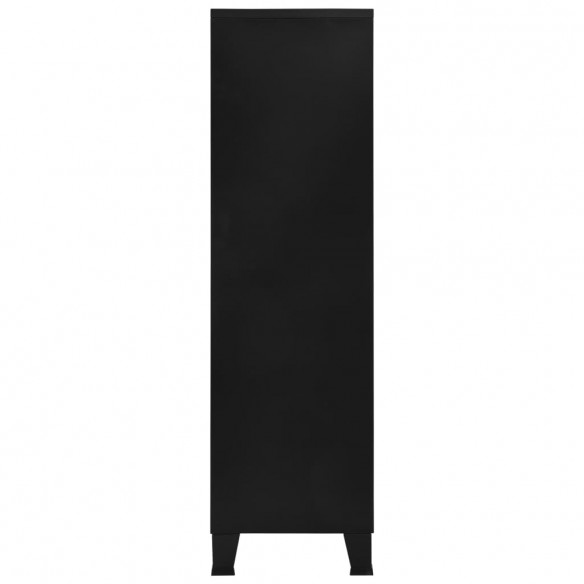 Garde-robe industrielle noir 90x40x140 cm acier
