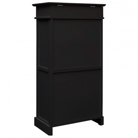 Armoire à chaussures Noir 50 x 28 x 98 cm Bois de Paulownia