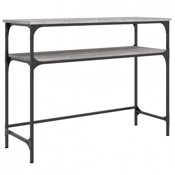 Table console sonoma gris 100x35,5x75 cm bois d'ingénierie