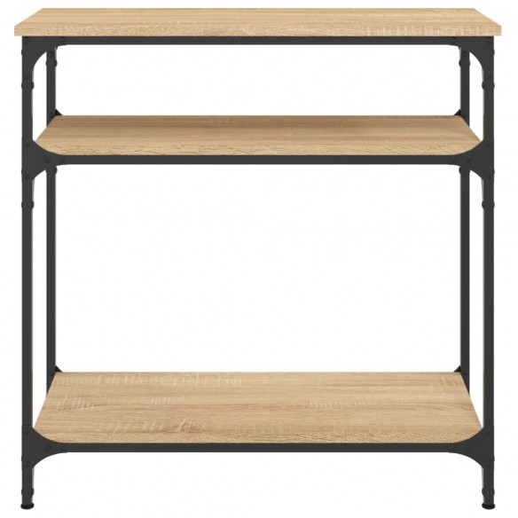Table console chêne sonoma 75x29x75 cm bois d'ingénierie
