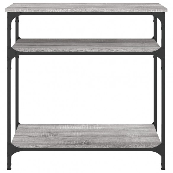 Table console sonoma gris 75x29x75 cm bois d'ingénierie
