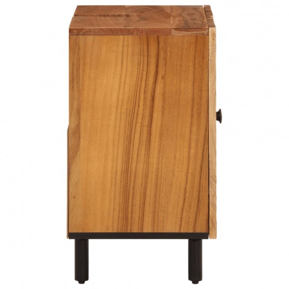 Armoire lavabo de salle de bain 62x33x58cm bois massif d'acacia