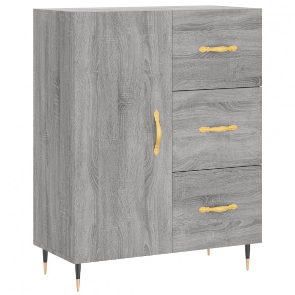 Buffet haut Sonoma gris 69,5x34x180 cm Bois d'ingénierie