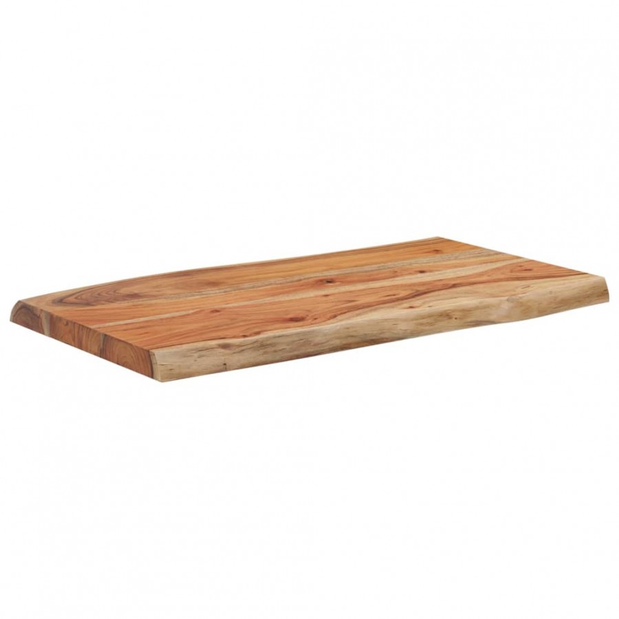 Table d'appoint 70x40x2,5cm bois massif acacia bordure assortie