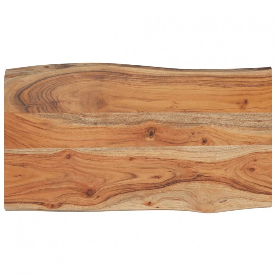 Table d'appoint 70x40x2,5cm bois massif acacia bordure assortie