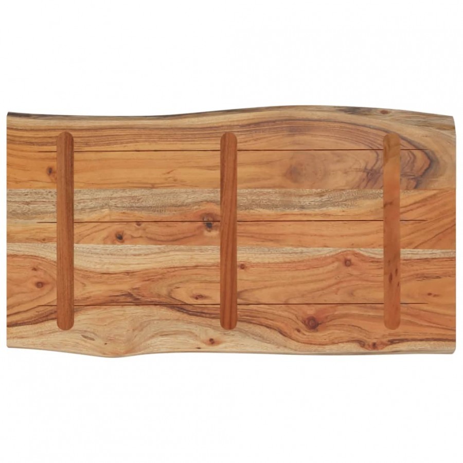 Table d'appoint 70x40x2,5cm bois massif acacia bordure assortie