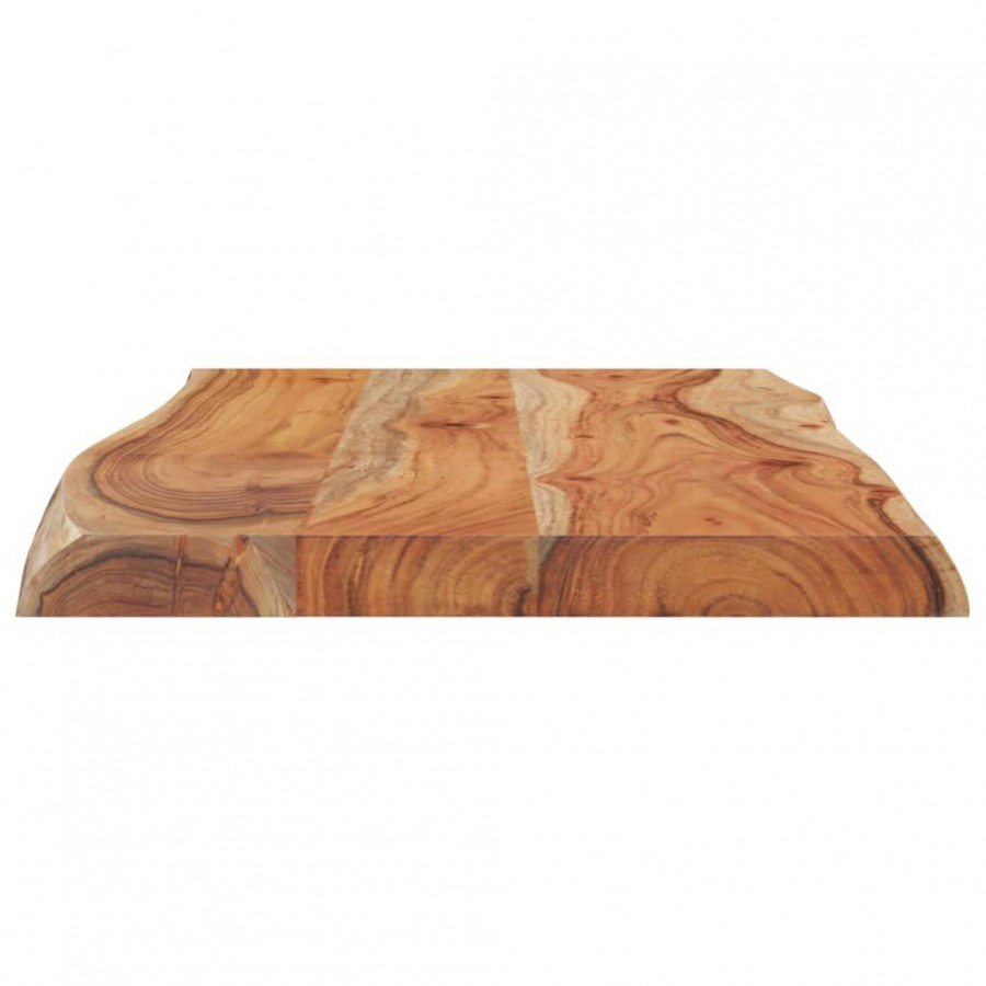Table d'appoint 70x40x2,5cm bois massif acacia bordure assortie