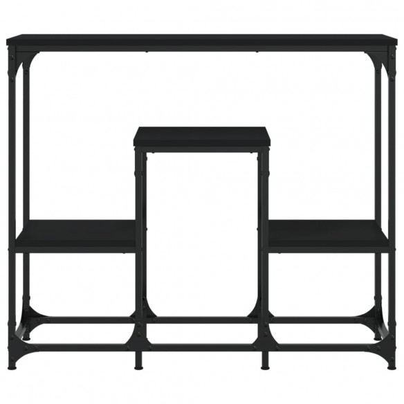 Table console noir 89,5x28x76 cm bois d'ingénierie