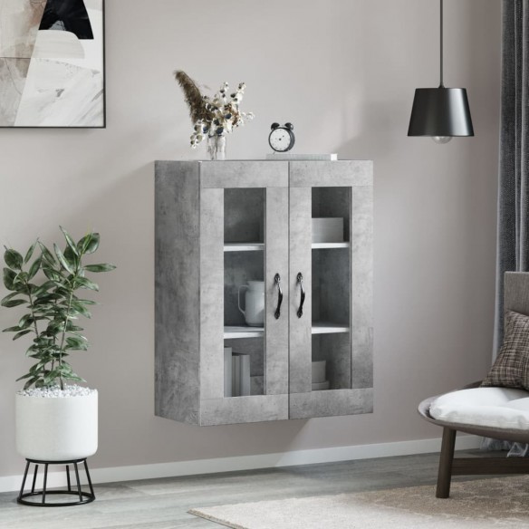 Armoire murale gris béton 69,5x34x90 cm bois d'ingénierie